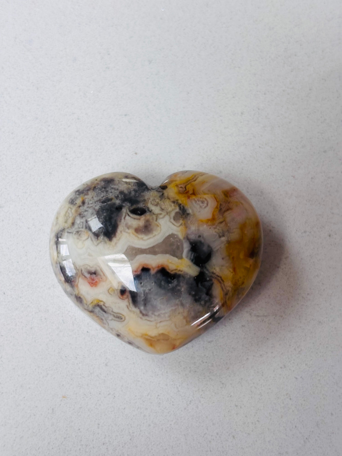 Crazy Lace Agate Heart