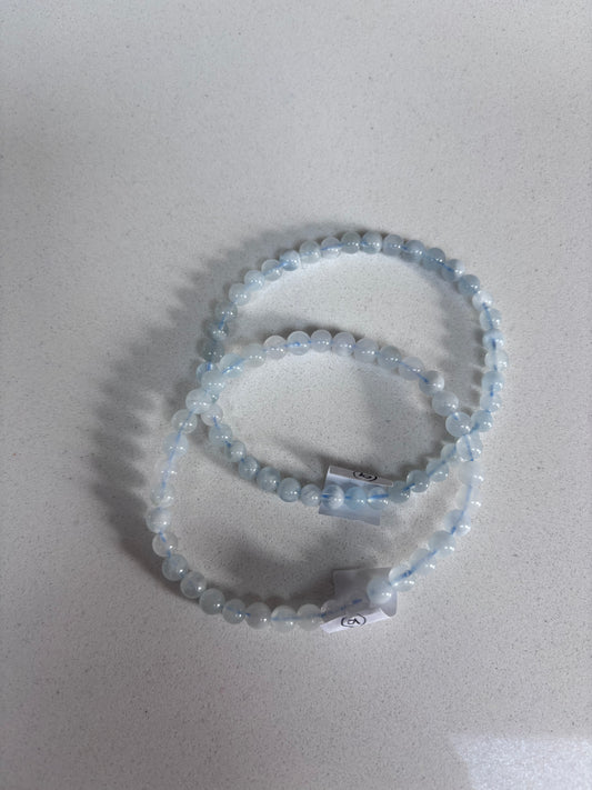 Aquamarine 4mm Bracelet