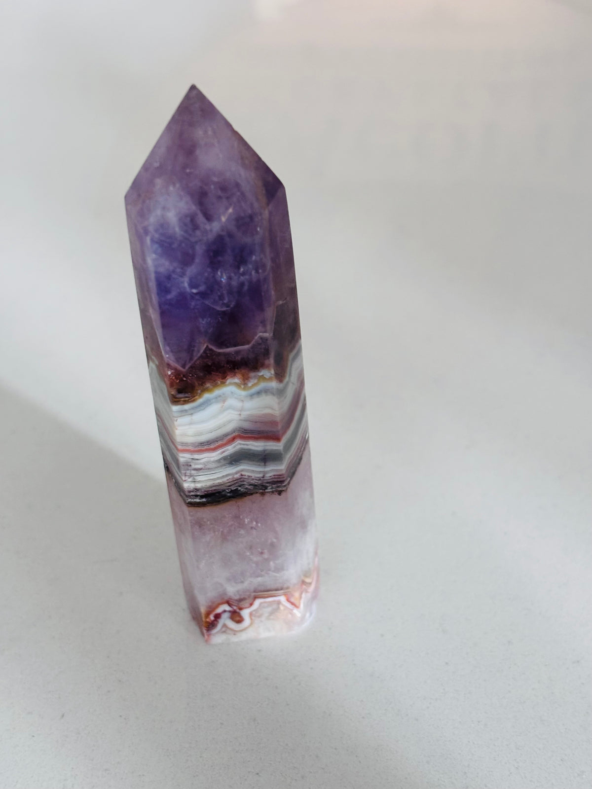 Amethyst and Crazy Lace Agate Tower