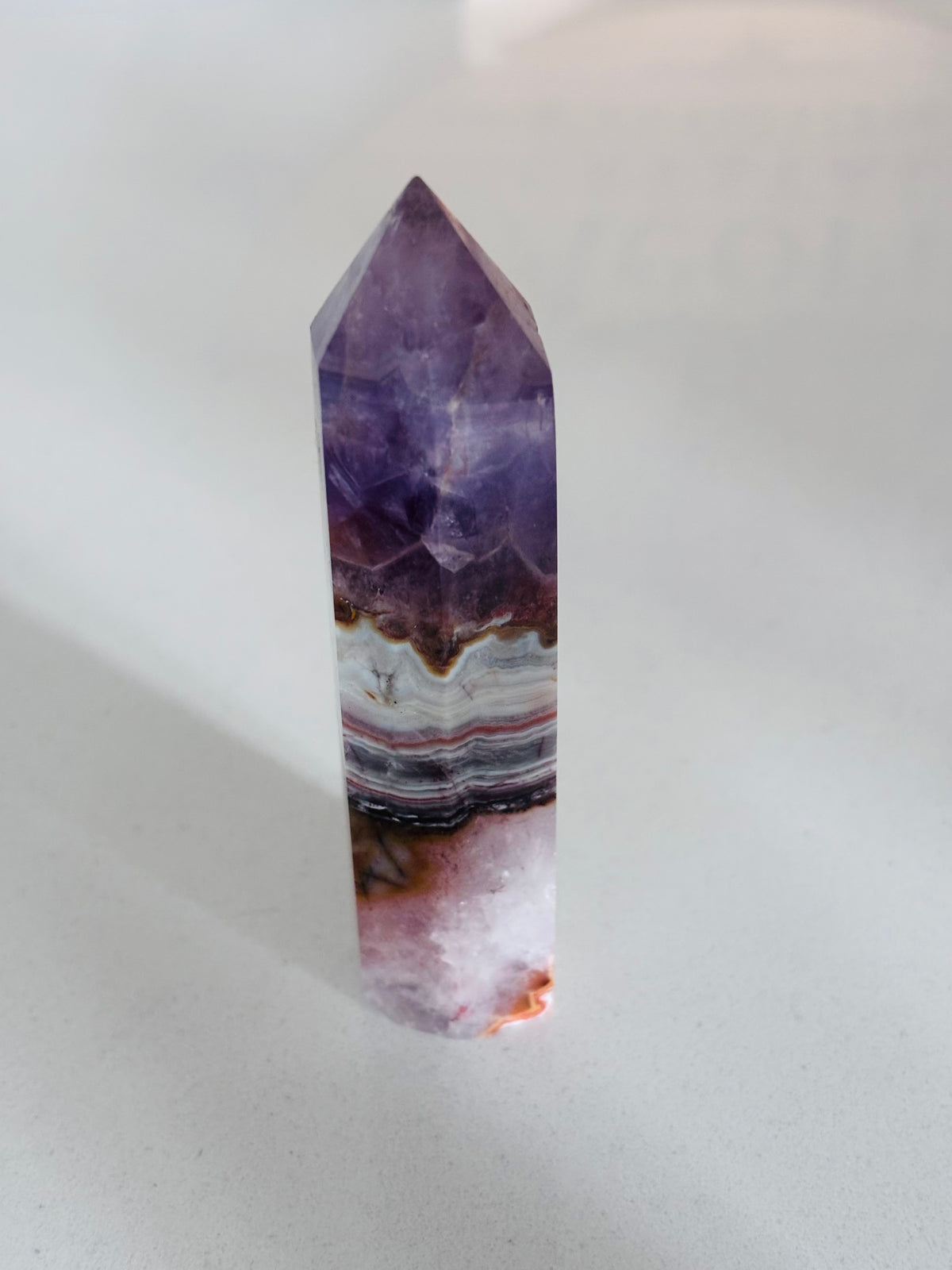 Amethyst and Crazy Lace Agate Tower