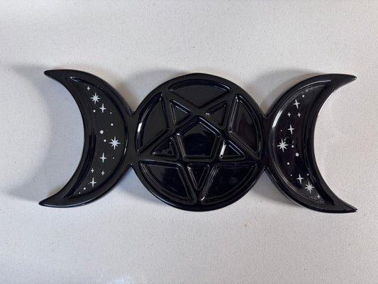 Triple Moon Incense Holder