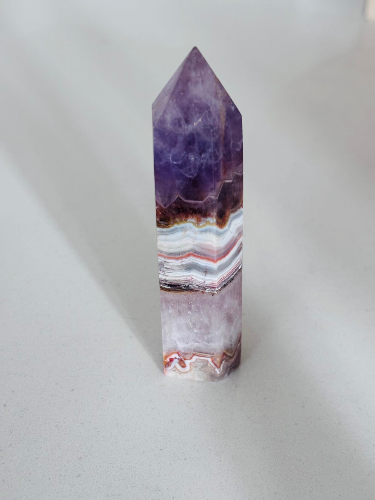 Amethyst and Crazy Lace Agate Tower