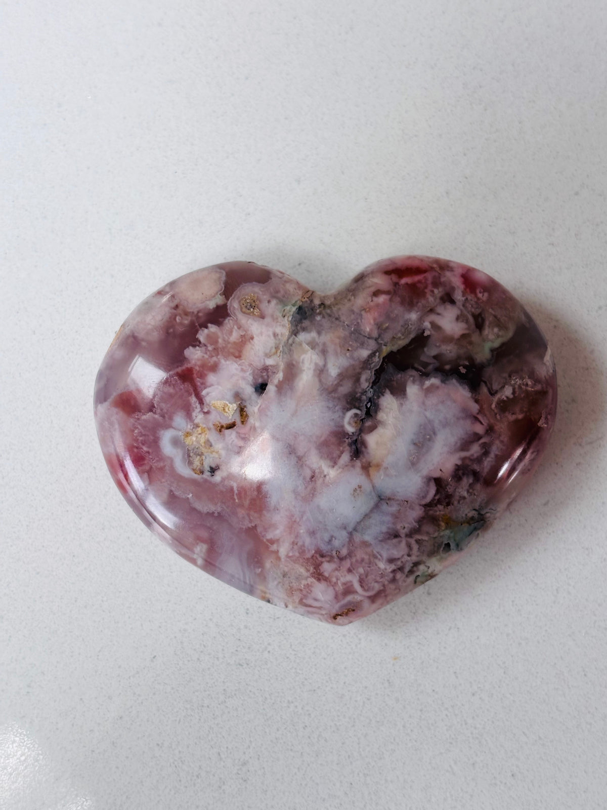 Flower Agate Heart