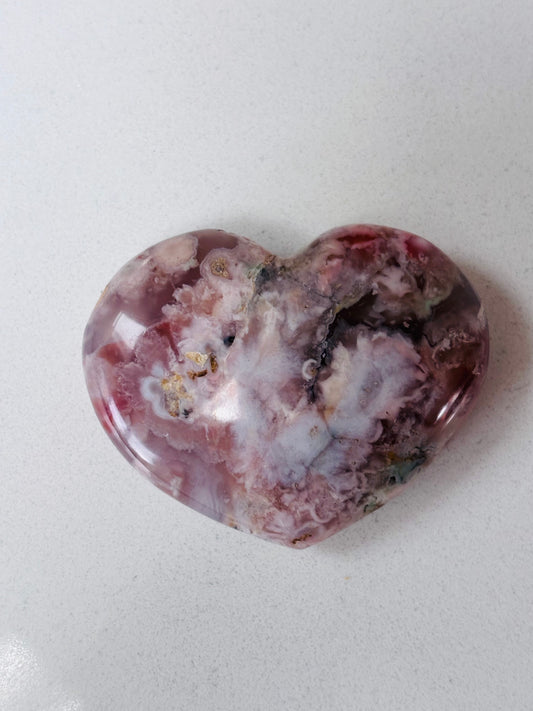 Flower Agate Heart